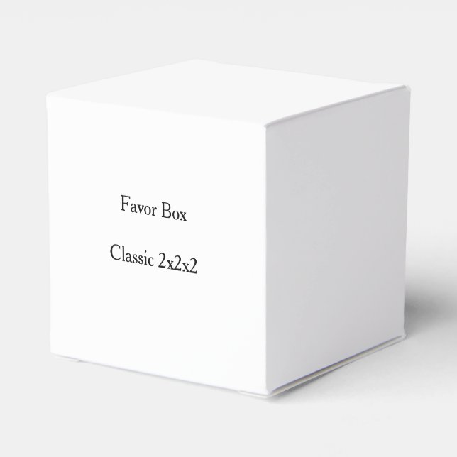 simple Gable Classic 2x2x2  Favor Boxes (Back Side)