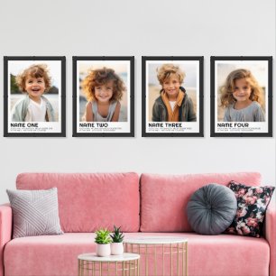 Simple Gallery Design - 4 Photo Exhibition - White Wall Art Sets