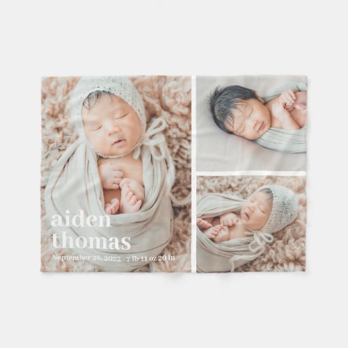 Simple Gallery Of Three Personalized Photo Blanket