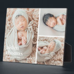 Simple Gallery Of Three Personalized Photo Desktop Plaque<br><div class="desc">Simply personalize with your text and photo(s) and create a one-of-a-kind gift for yourself or someone you love! Background color can be changed to any color of your choice!</div>