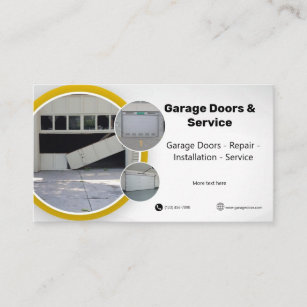 Simple Garage Door Business Cards