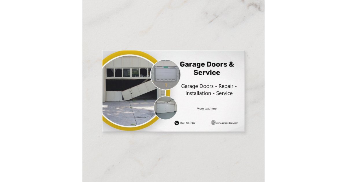 Simple Garage Door Business Cards Zazzle