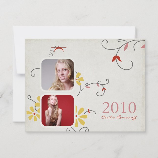 Simple Garden Graduation Invitations (Front)