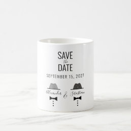 Simple Gay Wedding Save The Date Invitation Coffee Mug