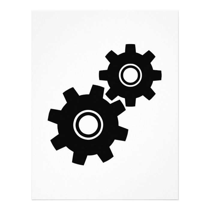 SImple Gears Cogs Customized Letterhead