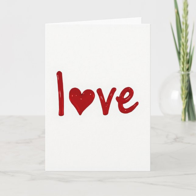 Simple Gel Love Heart Card (Front)