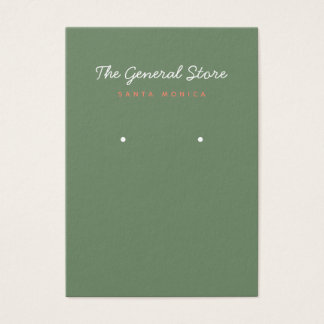 Simple General Store Earring Display Card