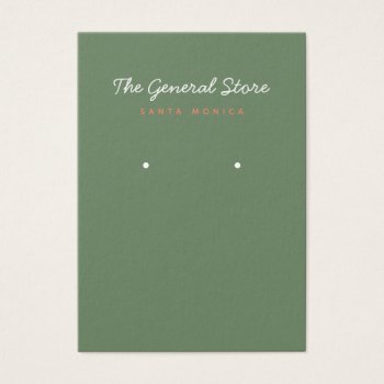 Simple General Store Earring Display Card by PhantomPrintingPress at Zazzle