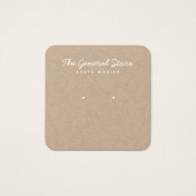 Simple General Store Kraft Earring Display Card