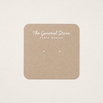 Simple General Store Kraft Earring Display Card by PhantomPrintingPress at Zazzle