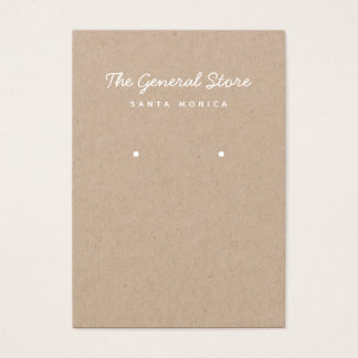 Simple General Store Kraft Earring Display Card