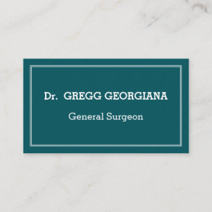 Simple General Surgeon Business Card