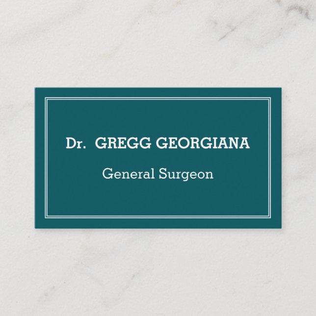 Simple General Surgeon Business Card (Front)