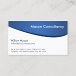 Simple Generic Blue And White Curved Business Card at Zazzle