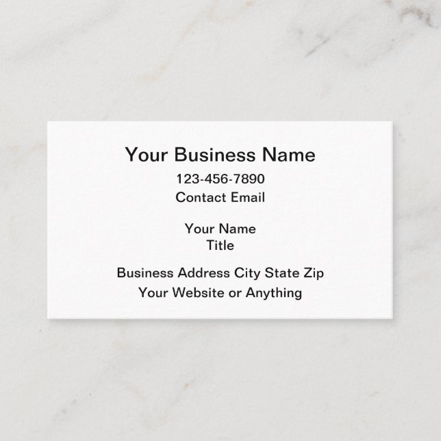 Simple Generic Business Card Starter Design (Front)