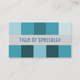 Simple geometric blue and gray business card
