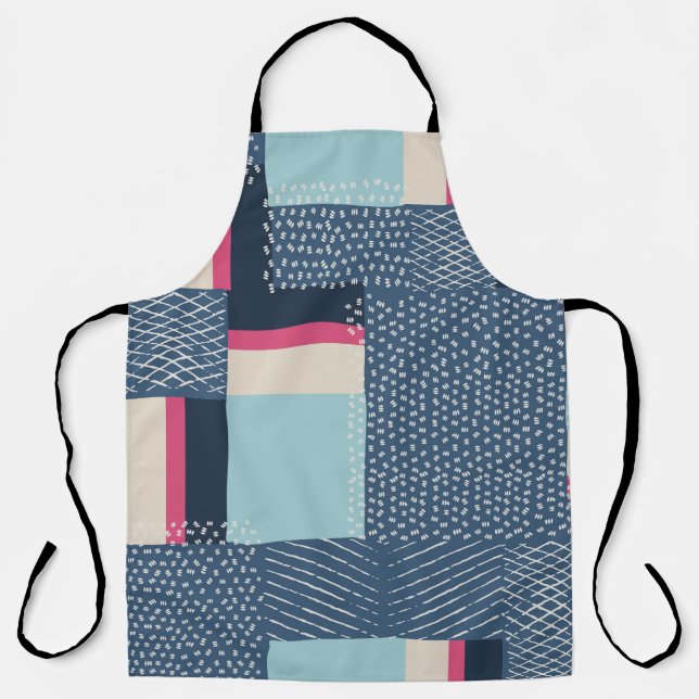 Simple Geometric Brush Strokes: Color Block Apron (Front)