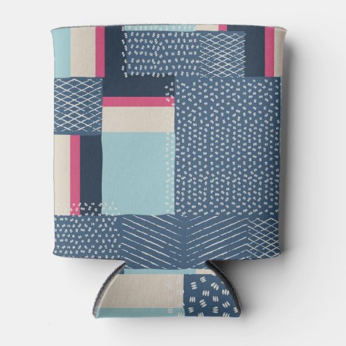 Simple Geometric Brush Strokes Color Block Can Cooler