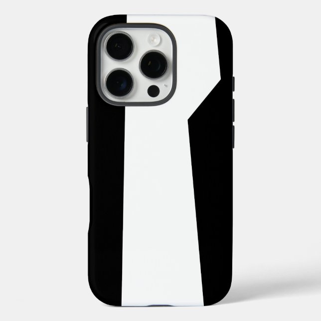 Simple Geometric Pattern in Black and White Case-Mate iPhone Case (Back)