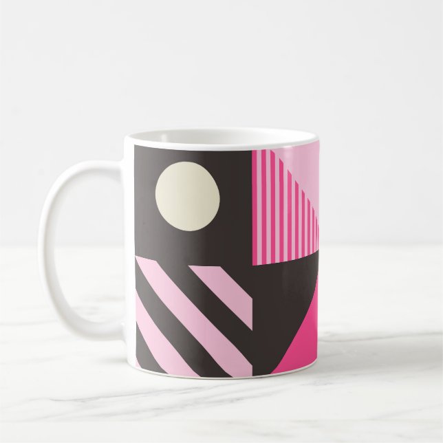 Simple Geometric Scandinavian Artwork Coffee Mug (Left)