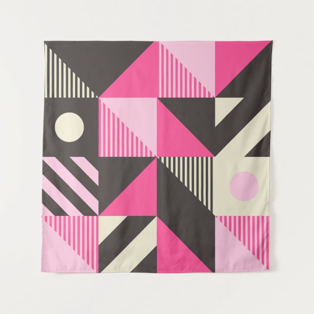 Simple Geometric Scandinavian Artwork Tapestry (Front)