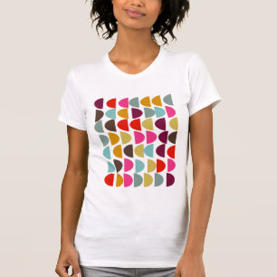 Simple Geometric Shapes in Colorful Autumn T-Shirt