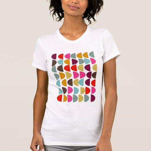 Simple Geometric Shapes in Colorful Autumn T_Shirt