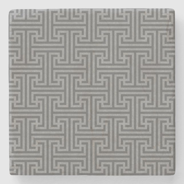 Simple geometric shapes stone coaster (Front)