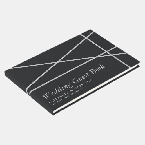 Simple Geometric Style Wedding Guest Book