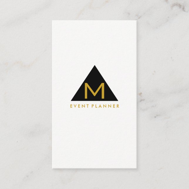 Simple Geometric Triangle Business Card (Front)