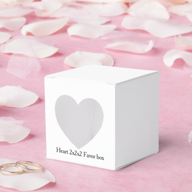 simple GHeart 2x2x2  Favor Boxes (Wedding)