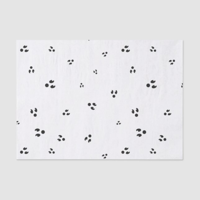 Simple Ghost Face Halloween Tissue Paper (Front)