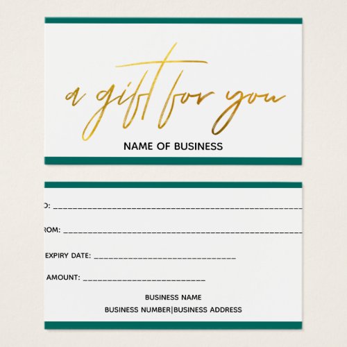 Simple Gift Certificate