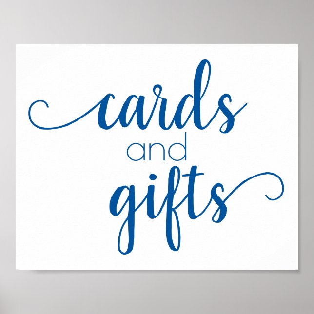 Simple Gift Table | French Blue Any Party Event Poster (Front)
