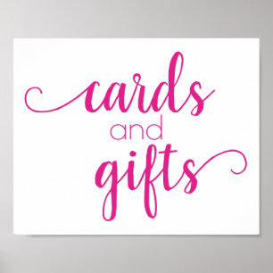 Simple Gift Table   Hot Pink Any Party Event Poster