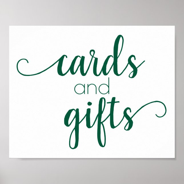 Simple Gift Table | Hunter Green Any Party Event Poster (Front)