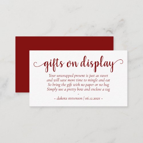 Simple Gifts on Display  Candy Red Any Event Enclosure Card