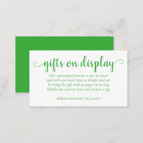 Simple Gifts on Display  Green Apple Any Event Enclosure Card