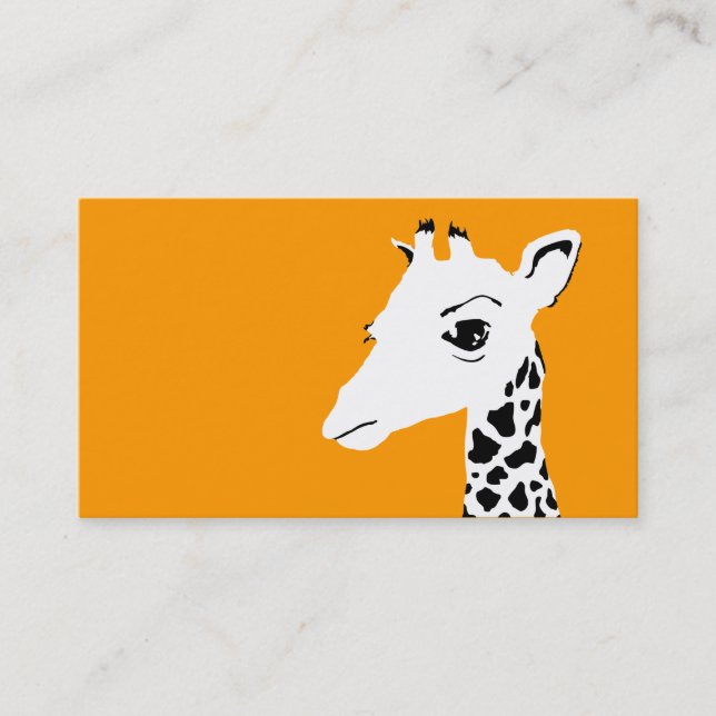 simple giraffe business card (Front)