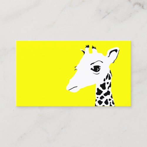 simple giraffe business card