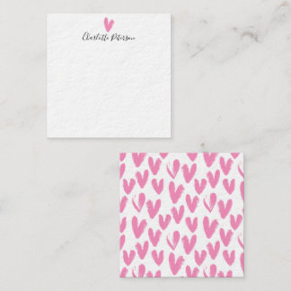 Simple  Girly Blush Pink Watercolor Monogram  Note Card