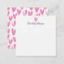 Simple  Girly Blush Pink Watercolor Monogram  Note Card