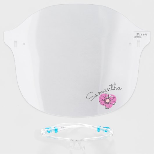 Simple Girly Personalized Face Shield (Front w/Glasses)