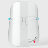 Simple Girly Personalized Face Shield (Front)