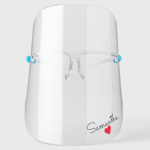 Simple Girly Personalized Face Shield