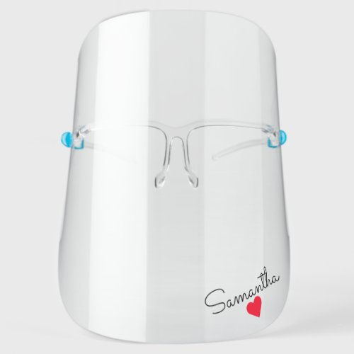 Simple Girly Personalized Face Shield