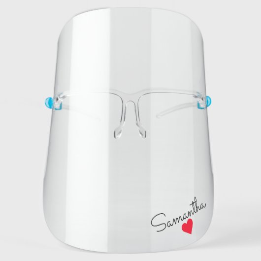 Simple Girly Personalized Face Shield (Front)