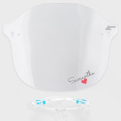 Simple Girly Personalized Face Shield (Front w/Glasses)