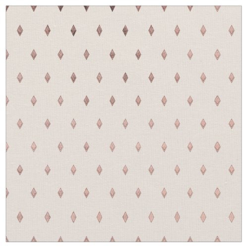 Simple Girly Rose Gold Blush Pink Diamond Pattern Fabric