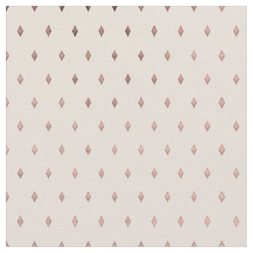 Simple Girly Rose Gold Blush Pink Diamond Pattern Fabric
